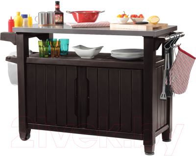 Стол садовый Keter Unity xl Storage Buffet 183l / 230409 (коричневый)