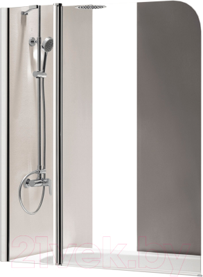 Стеклянная шторка для ванны Cezares ECO-O-V-11-120/140-C-Cr - фото