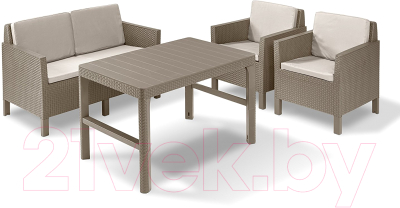 Стол садовый Keter Lyon Table Wicker / 232296 (капучино)