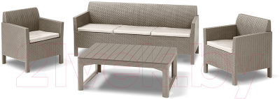 Стол садовый Keter Lyon Table Wicker / 232296 (капучино)