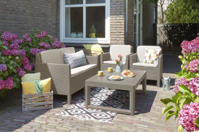 Стол садовый Keter Lyon Table Wicker / 232296 (капучино)