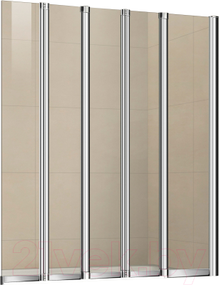 Стеклянная шторка для ванны Cezares PRATICO-V-5-120/140-C-Cr - фото