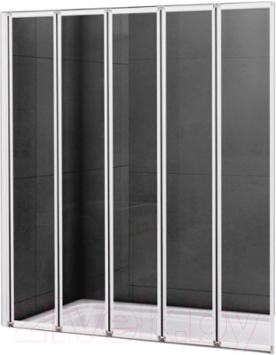 Стеклянная шторка для ванны Cezares RELAX-V-5-120/140-C-Bi - фото