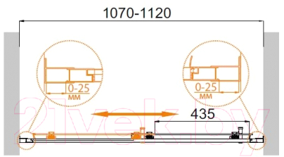 Душевая дверь Cezares Molveno-BF-1-110-P-Cr