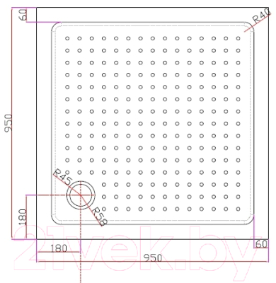 Душевой поддон Cezares Tray-A-A-95-15-W (95x95)