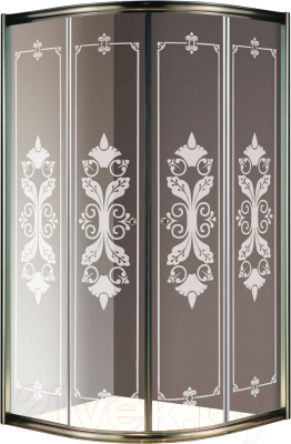 Душевой уголок Cezares GIUBILEO-R-2-100-SCORREVOLE-CP-Br - фото