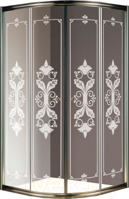 Душевой уголок Cezares GIUBILEO-R-2-90-SCORREVOLE-CP-Br - фото