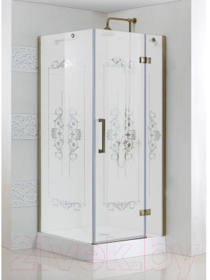 Душевая стенка Cezares MAGIC-100-FIX-ROYAL PALACE-PP-Br-L (боковая)