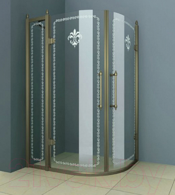 Душевая стенка Cezares RETRO-A-30-FIX-CP-Br