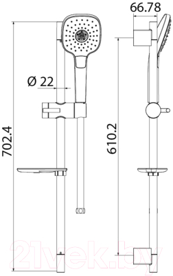 Душевой гарнитур IDDIS Sena SEN3F70i16