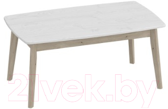 Журнальный столик Мебельград Калгари (айс 06/дуб натуральный светлый) - фото