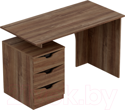 Письменный стол Мебельград Соренто (дуб стирлинг/кофе структурный матовый) - фото