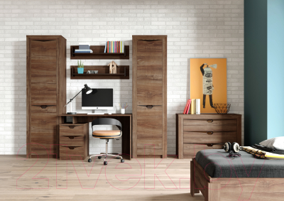 Письменный стол Мебельград Соренто (дуб стирлинг/кофе структурный матовый)