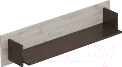 Полка Мебельград Соренто (дуб бонифаций/кофе структурный матовый) - фото