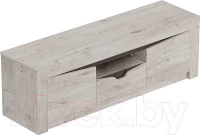 Тумба Мебельград Соренто с 2 дверцами и ящиком (дуб бонифаций/кофе структурный матовый) - фото
