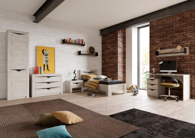 Письменный стол Мебельград Соренто (дуб бонифаций/кофе структурный матовый)