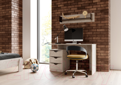 Письменный стол Мебельград Соренто (дуб бонифаций/кофе структурный матовый)