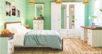 Двуспальная кровать Мебель-Неман Тиволи МН-035-25-180