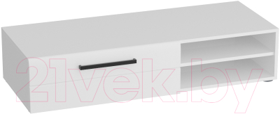Тумба Мебельград Кёльн 1220 низкая (белый аляска/белый глянец) - фото