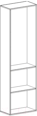 Шкаф-пенал Мебельград Кельн 1960 (белый аляска/белый глянец)