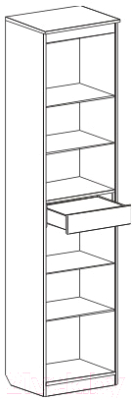 Шкаф-пенал с витриной Мебельград Элана (бодега белая)