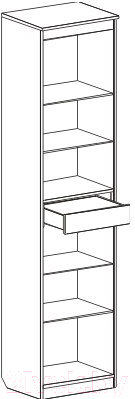 Шкаф-пенал с витриной Мебельград Элана (дуб сонома)
