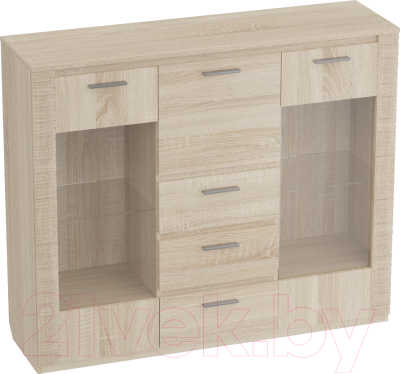 Тумба Мебельград Элана с баром (дуб сонома) - фото