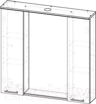 Шкаф с зеркалом для ванной Garda Marko-4 (85)