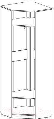 Шкаф Мебельград Элана угловой 72x72x208.5