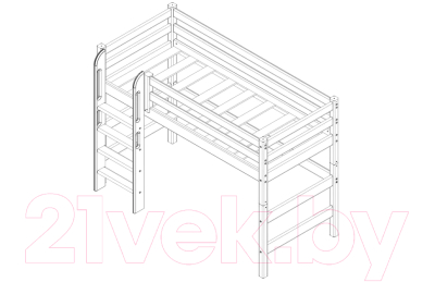 Кровать-чердак детская Мебельград Соня вариант 5