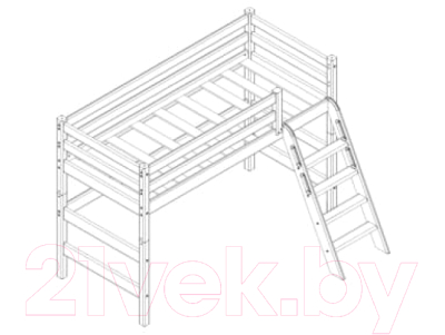 Кровать-чердак детская Мебельград Соня вариант 6