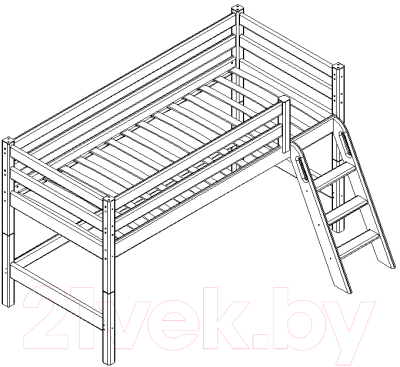 Кровать-чердак детская Мебельград Соня вариант 12
