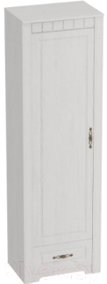 Шкаф Мебельград Прованс 60.5x41x197 (бодега белая/патина премиум) - фото