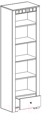 Шкаф Мебельград Прованс 60.5x41x197 (бодега белая/патина премиум)