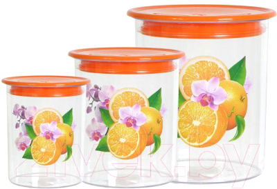 Набор емкостей для хранения Альтернатива Экзотика / М603 (оранжевый) - фото