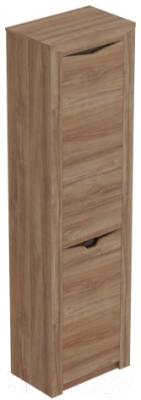 Шкаф-пенал Мебельград Соренто 60x38.5x210 (дуб стирлинг/кофе структурный матовый) - фото