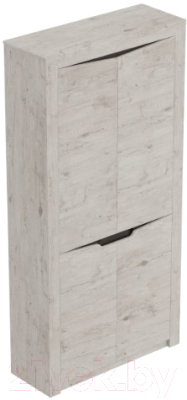 Шкаф Мебельград Соренто 2-х дверный 107x38.5x210 (дуб бонифаций/кофе структурный матовый) - фото