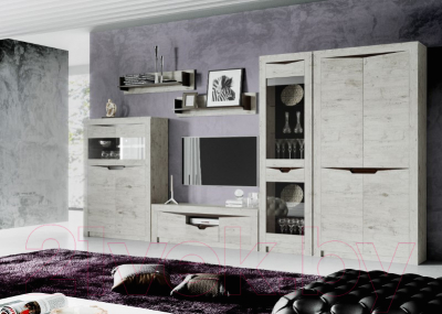 Шкаф Мебельград Соренто 2-х дверный 107x38.5x210 (дуб бонифаций/кофе структурный матовый)