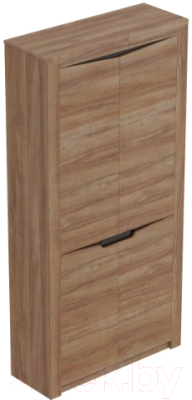 Шкаф Мебельград Соренто 2-х дверный 107x38.5x210 (дуб стирлинг/кофе структурный матовый) - фото