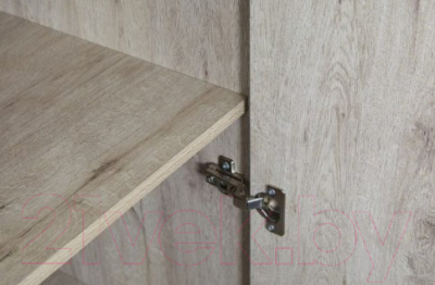 Шкаф Мебельград Соренто 4-х дверный 196.5x54.5x220 (дуб бонифаций/кофе структурный матовый)