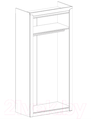 Шкаф Мебельград Соренто 2-х дверный 106.5x54.5x220 (дуб стирлинг/кофе структурный матовый)