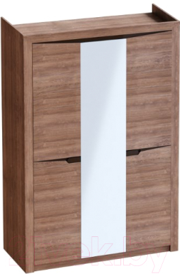 Шкаф Мебельград Соренто 3-х дверный 152x54.5x220 (дуб стирлинг/кофе структурный матовый) - фото