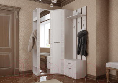 Секция в прихожую Мебельград Элана (бодега белая)