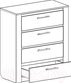 Комод Мебельград Элана 850 (дуб сонома)