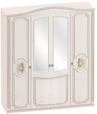 Шкаф Мебельград Верона 4-х дверный 190x58x230 (капучино/кофе) - фото