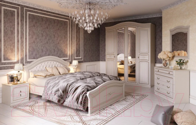 Зеркало Мебельград Николь (ясень жемчужный/ваниль)