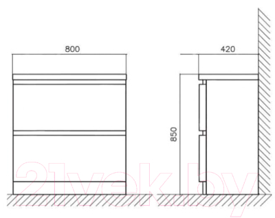 Тумба под умывальник BelBagno Energia BB800FHC/TL