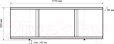 Экран для ванны Emmy Элис 180