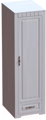 Шкаф Мебельград Прованс платяной 60.2x59x197 (бодега белая/платина премиум) - фото