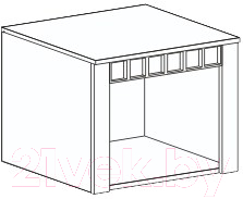 Антресоль Мебельград Прованс 1 дверный (бодега белая/платина премиум)